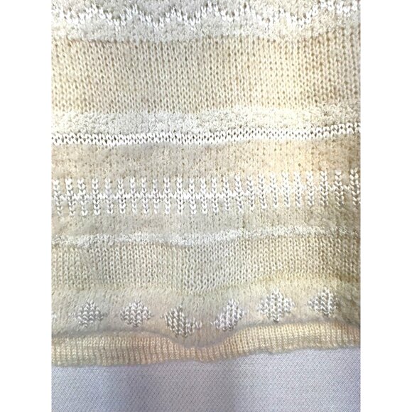 Christopher & Banks Womens Preppy Wool Blend Striped Sweater Size S Ivory Cream - Picture 2 of 13